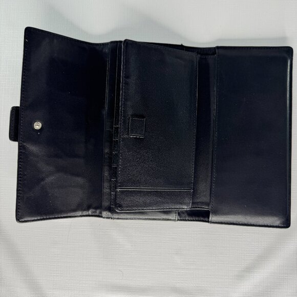 Coach Soho Buckle Black Leather Trifold Wallet - Picture 14 of 15